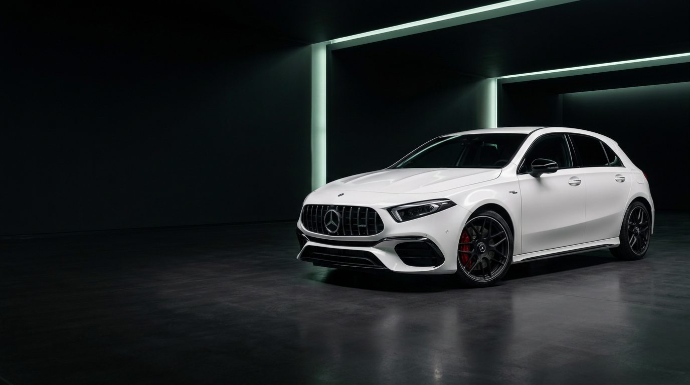 Imagem ilustrativa do Mercedes AMG A45, primeiro prêmio da campanha